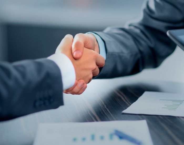 Investor Relations Professional Handshake